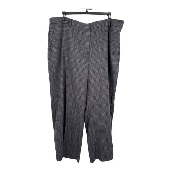 Vince Camuto pants plaid wide trousers gray size 22W - Picture 1 of 6